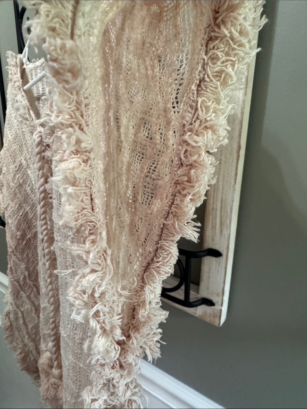 Surf Gypsy Blush Pink Open-Weave cover up M bohemian swim summer cotton - Picture 7 of 11